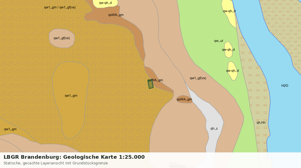 Statische Kartenansicht: LBGR Brandenburg: Geologische Karte 1:25.000