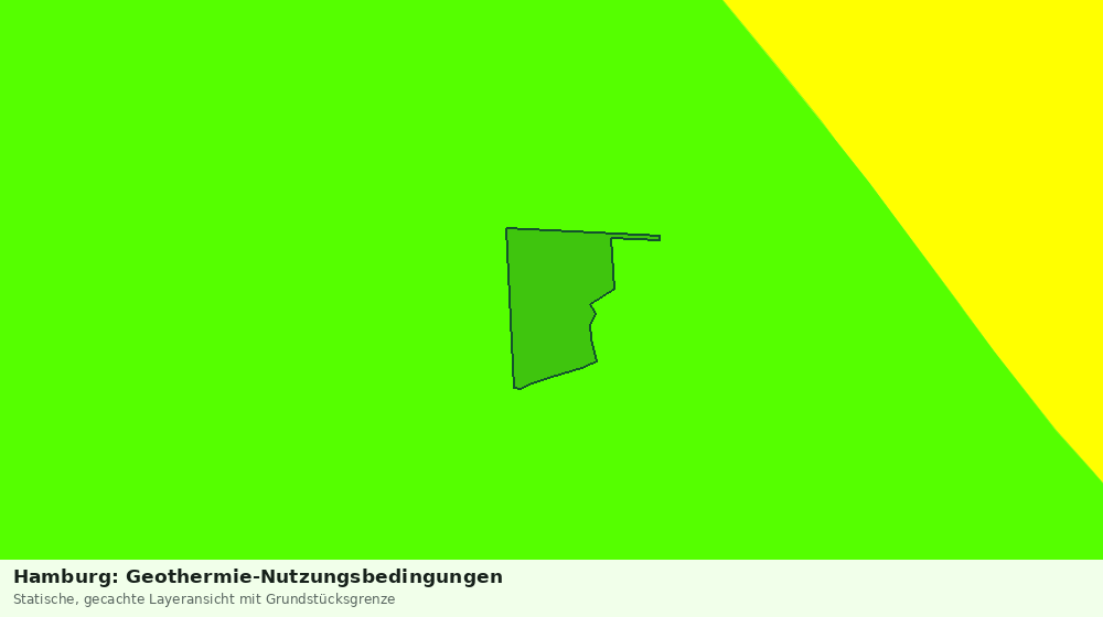 Statische Kartenansicht: Hamburg: Geothermie-Nutzungsbedingungen
