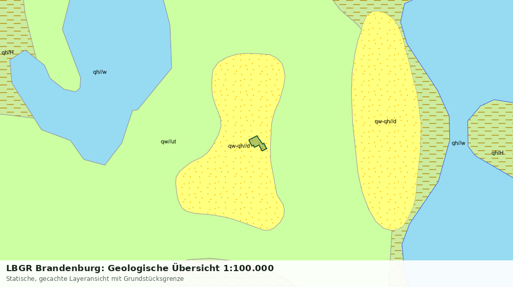 Statische Kartenansicht: LBGR Brandenburg: Geologische Übersicht 1:100.000