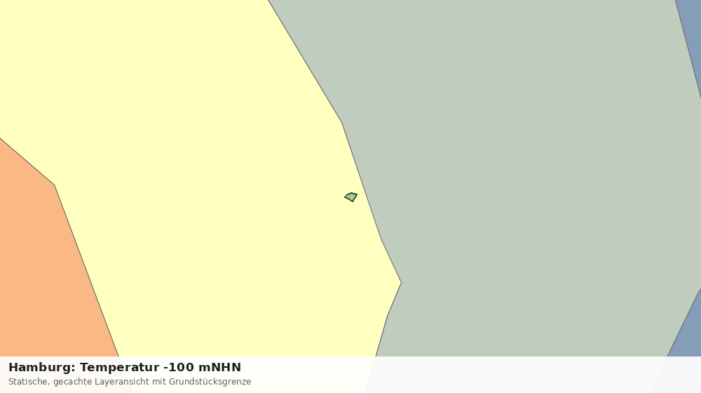 Statische Kartenansicht: Hamburg: Temperatur -100 mNHN