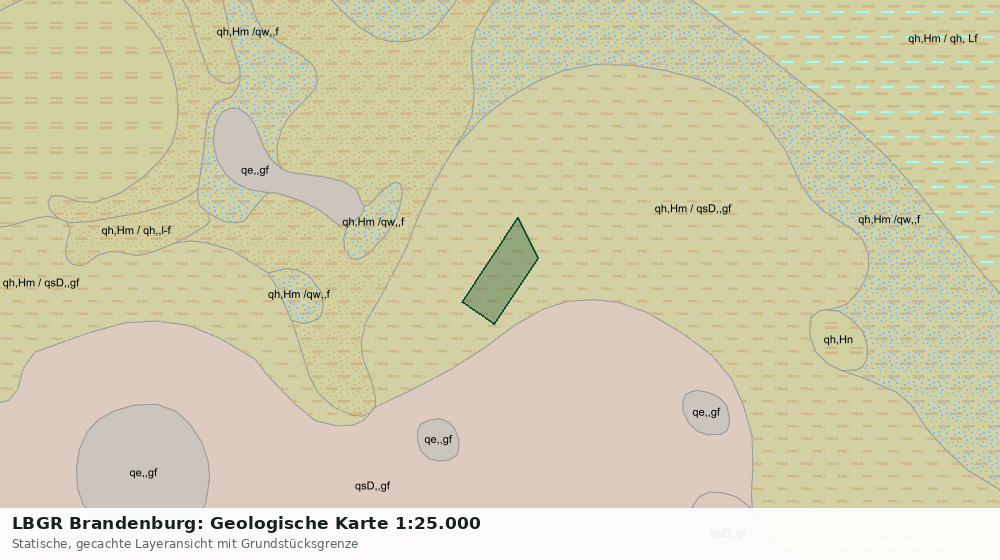Statische Kartenansicht: LBGR Brandenburg: Geologische Karte 1:25.000