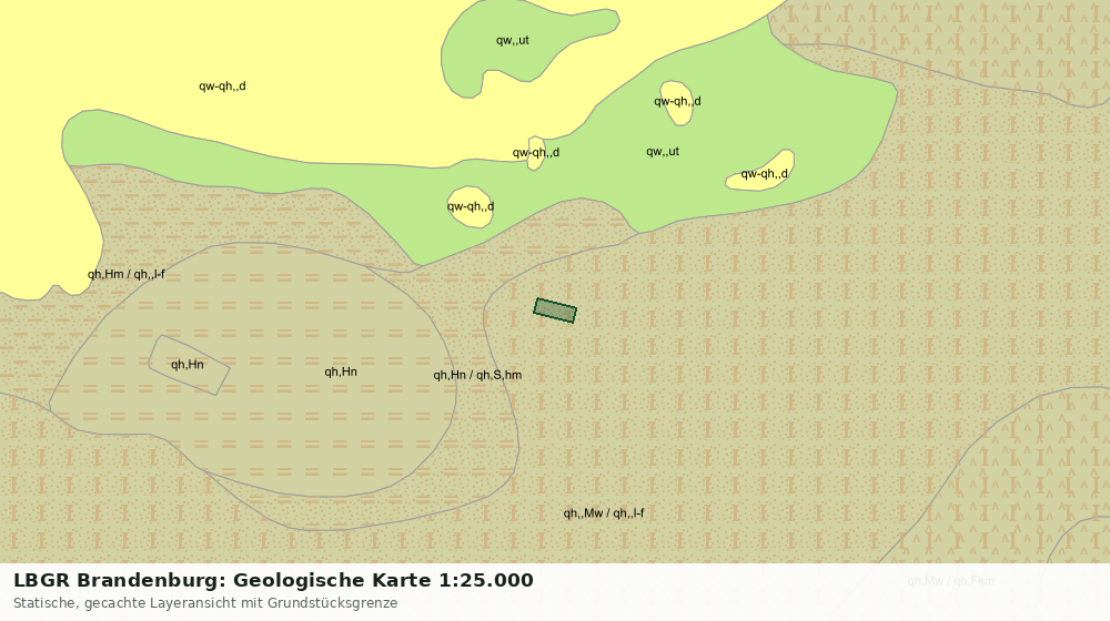 Statische Kartenansicht: LBGR Brandenburg: Geologische Karte 1:25.000