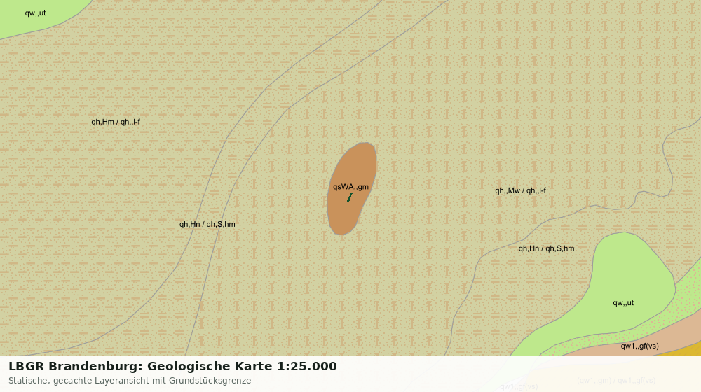Statische Kartenansicht: LBGR Brandenburg: Geologische Karte 1:25.000