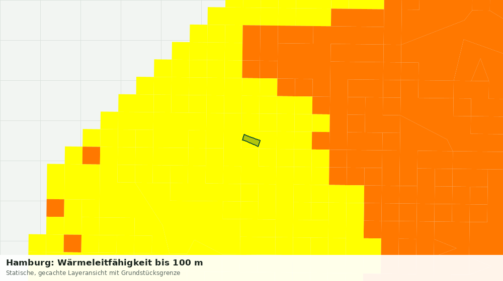 Statische Kartenansicht: Hamburg: Wärmeleitfähigkeit bis 100 m
