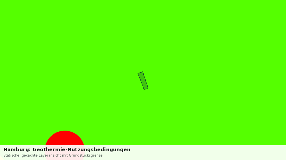 Statische Kartenansicht: Hamburg: Geothermie-Nutzungsbedingungen