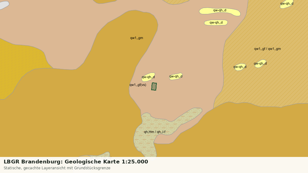 Statische Kartenansicht: LBGR Brandenburg: Geologische Karte 1:25.000