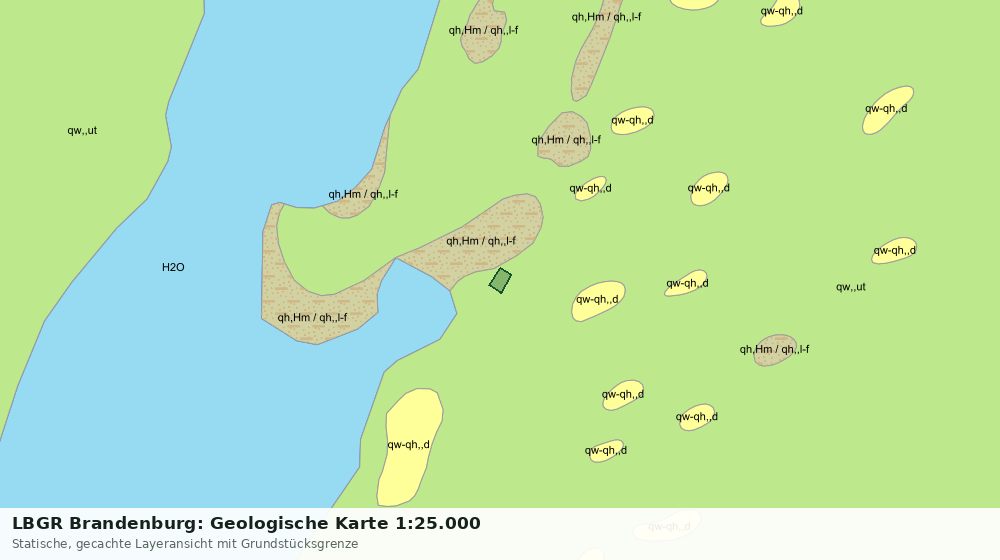 Statische Kartenansicht: LBGR Brandenburg: Geologische Karte 1:25.000