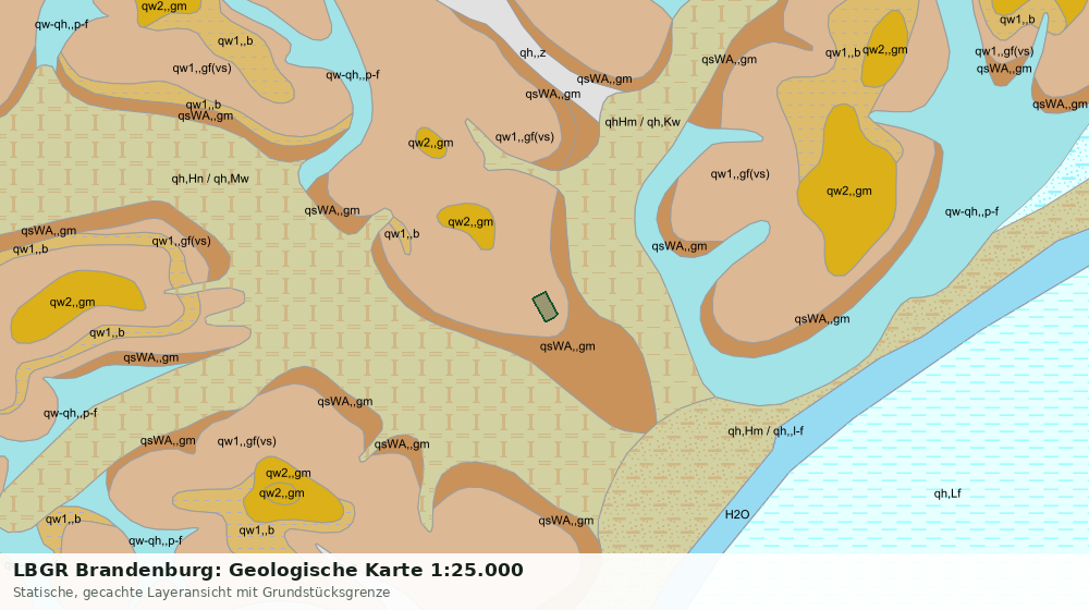 Statische Kartenansicht: LBGR Brandenburg: Geologische Karte 1:25.000