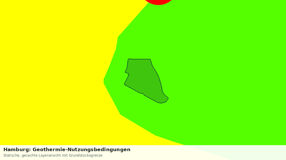 Statische Kartenansicht: Hamburg: Geothermie-Nutzungsbedingungen