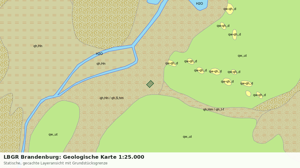 Statische Kartenansicht: LBGR Brandenburg: Geologische Karte 1:25.000