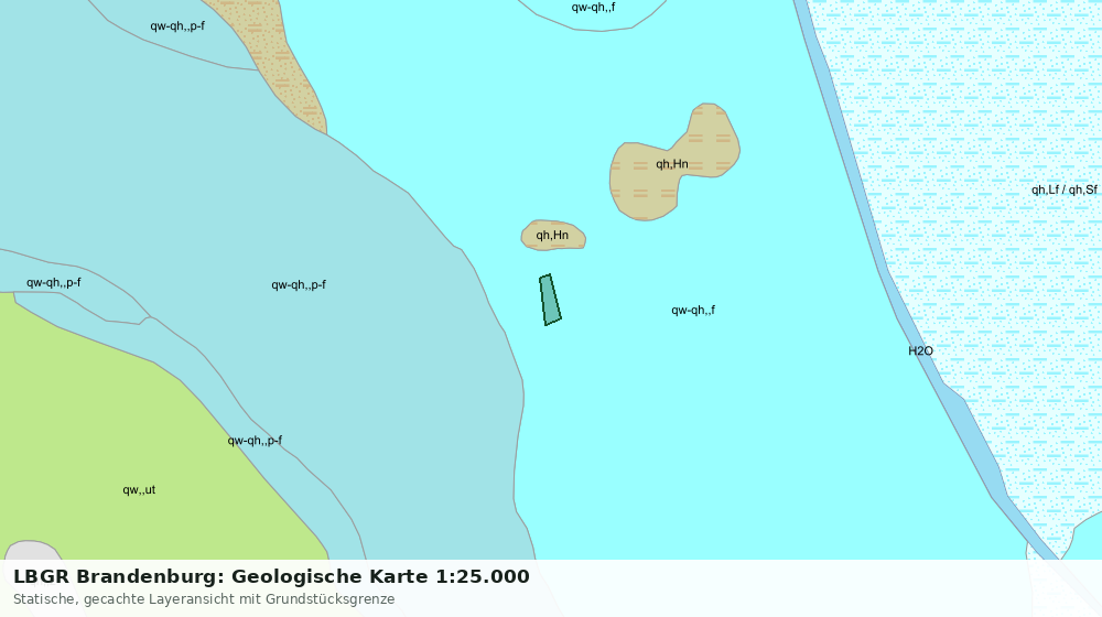 Statische Kartenansicht: LBGR Brandenburg: Geologische Karte 1:25.000