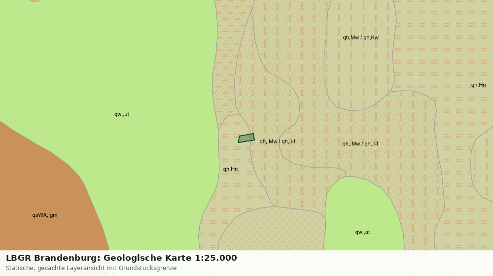 Statische Kartenansicht: LBGR Brandenburg: Geologische Karte 1:25.000