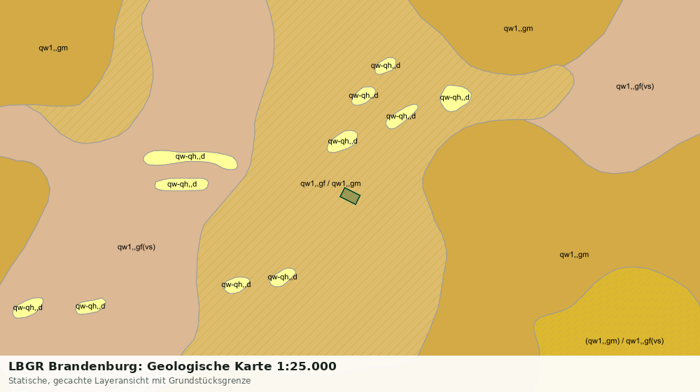 Statische Kartenansicht: LBGR Brandenburg: Geologische Karte 1:25.000