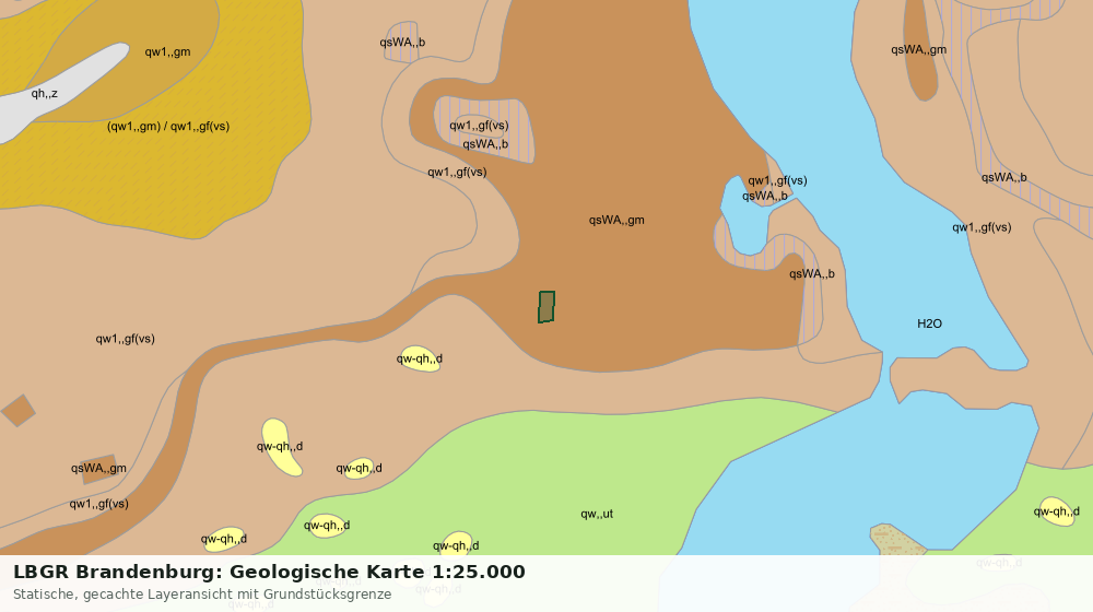Statische Kartenansicht: LBGR Brandenburg: Geologische Karte 1:25.000