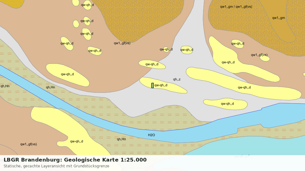 Statische Kartenansicht: LBGR Brandenburg: Geologische Karte 1:25.000