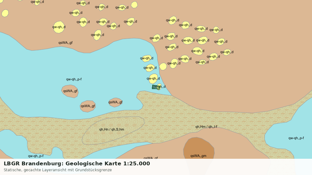 Statische Kartenansicht: LBGR Brandenburg: Geologische Karte 1:25.000