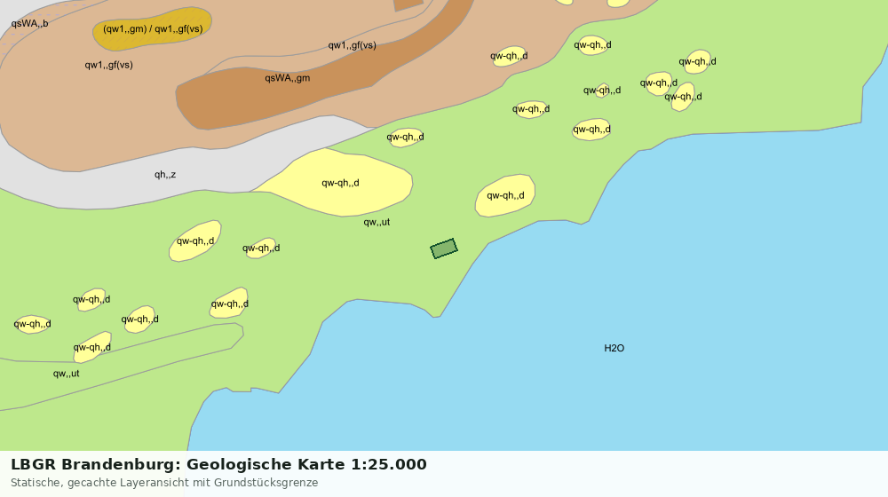 Statische Kartenansicht: LBGR Brandenburg: Geologische Karte 1:25.000