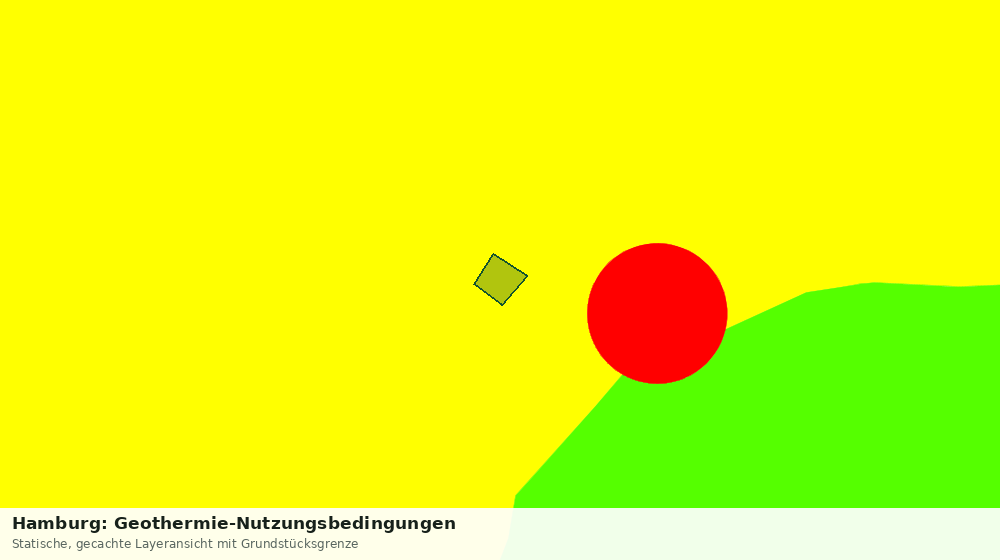 Statische Kartenansicht: Hamburg: Geothermie-Nutzungsbedingungen