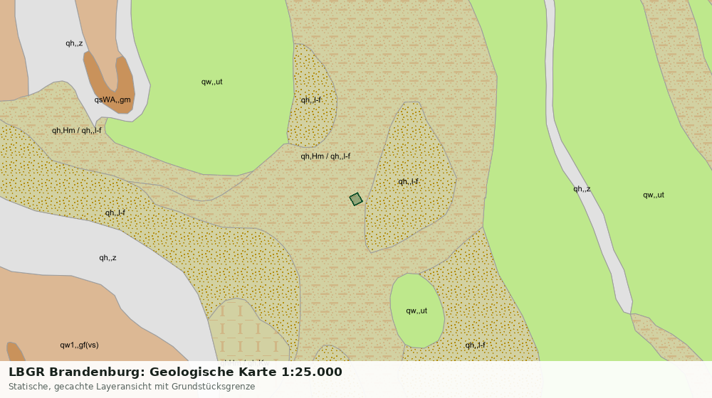 Statische Kartenansicht: LBGR Brandenburg: Geologische Karte 1:25.000