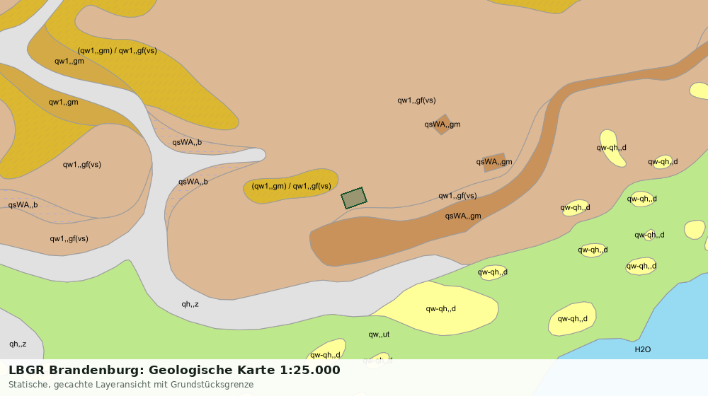 Statische Kartenansicht: LBGR Brandenburg: Geologische Karte 1:25.000