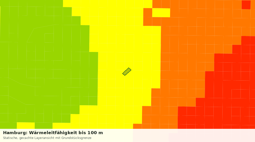Statische Kartenansicht: Hamburg: Wärmeleitfähigkeit bis 100 m
