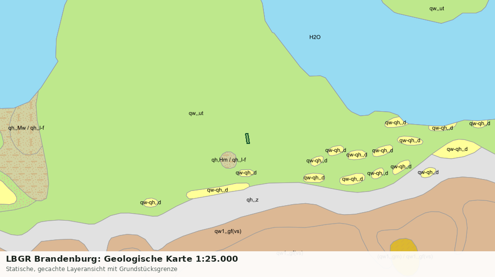 Statische Kartenansicht: LBGR Brandenburg: Geologische Karte 1:25.000