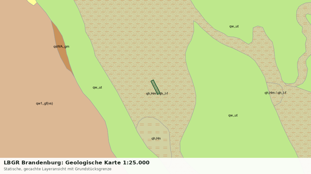 Statische Kartenansicht: LBGR Brandenburg: Geologische Karte 1:25.000