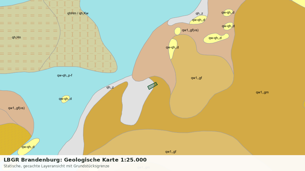 Statische Kartenansicht: LBGR Brandenburg: Geologische Karte 1:25.000