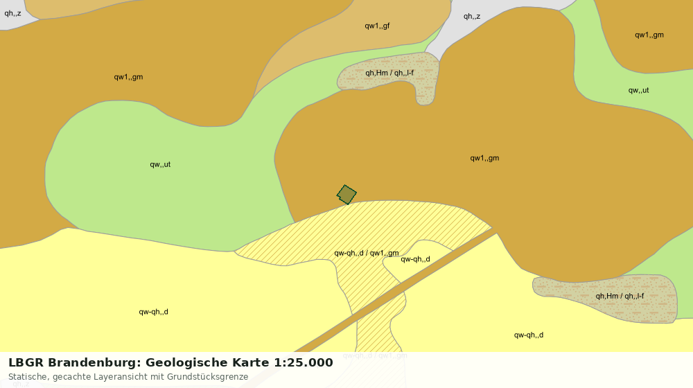 Statische Kartenansicht: LBGR Brandenburg: Geologische Karte 1:25.000
