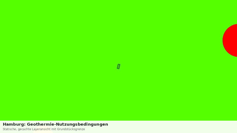 Statische Kartenansicht: Hamburg: Geothermie-Nutzungsbedingungen