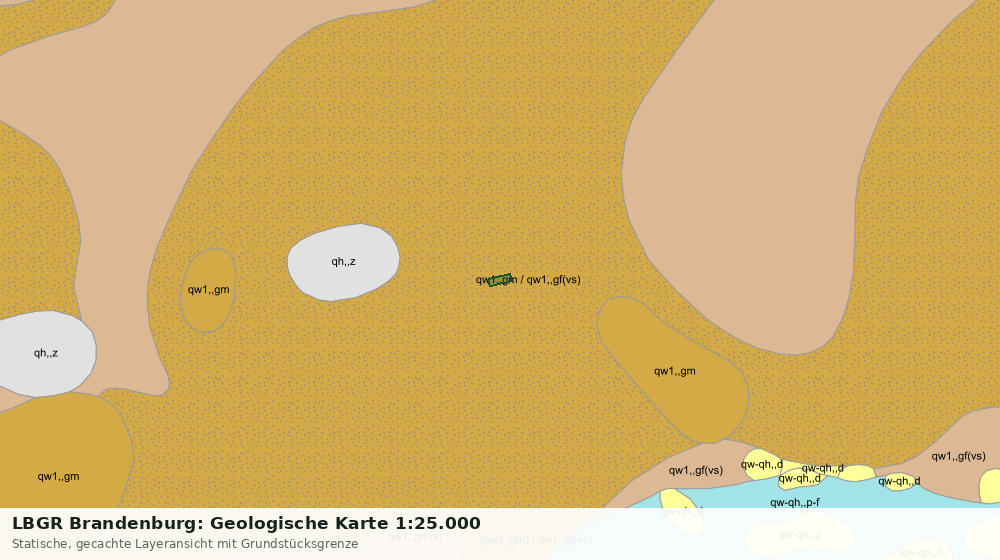 Statische Kartenansicht: LBGR Brandenburg: Geologische Karte 1:25.000