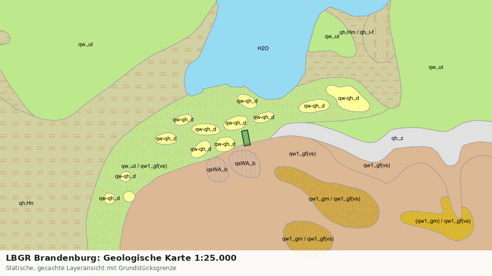 Statische Kartenansicht: LBGR Brandenburg: Geologische Karte 1:25.000