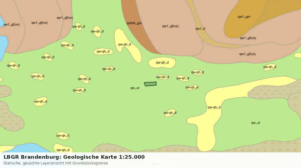 Statische Kartenansicht: LBGR Brandenburg: Geologische Karte 1:25.000