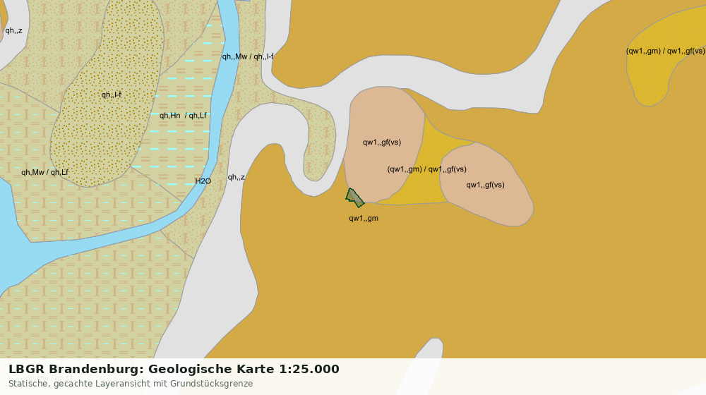 Statische Kartenansicht: LBGR Brandenburg: Geologische Karte 1:25.000