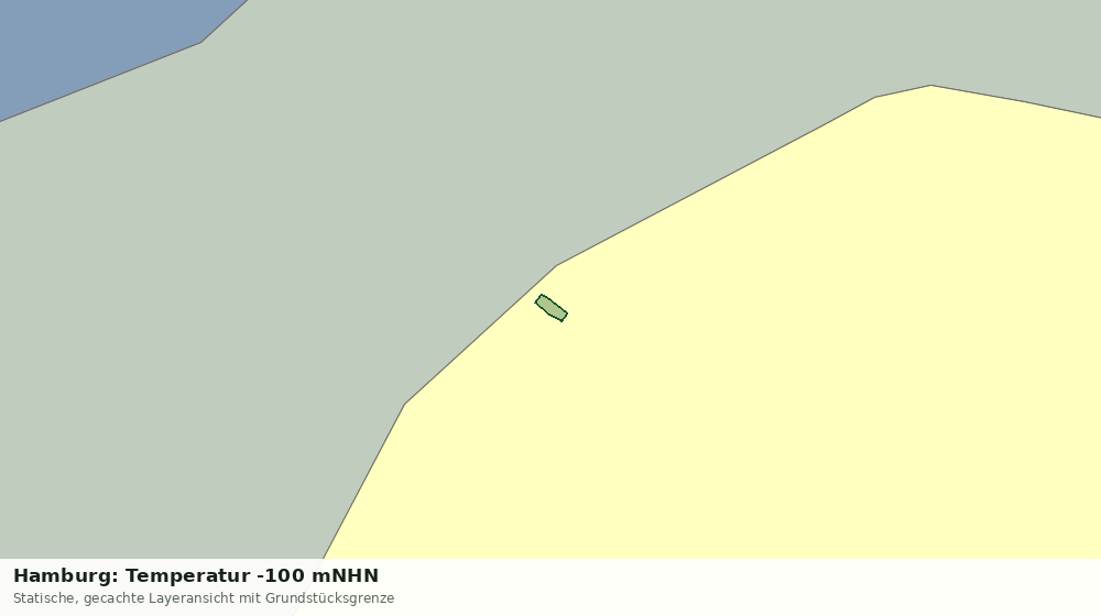Statische Kartenansicht: Hamburg: Temperatur -100 mNHN
