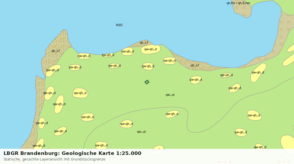 Statische Kartenansicht: LBGR Brandenburg: Geologische Karte 1:25.000