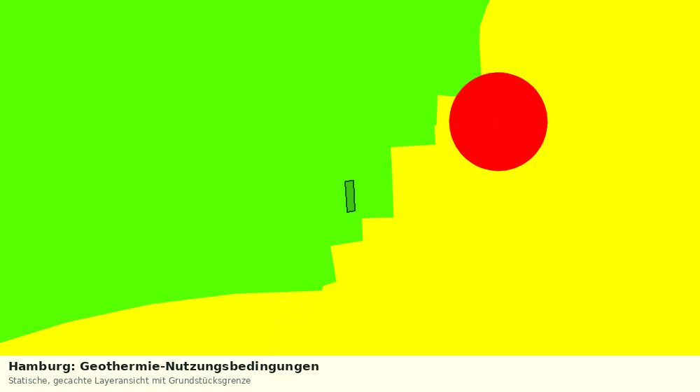 Statische Kartenansicht: Hamburg: Geothermie-Nutzungsbedingungen