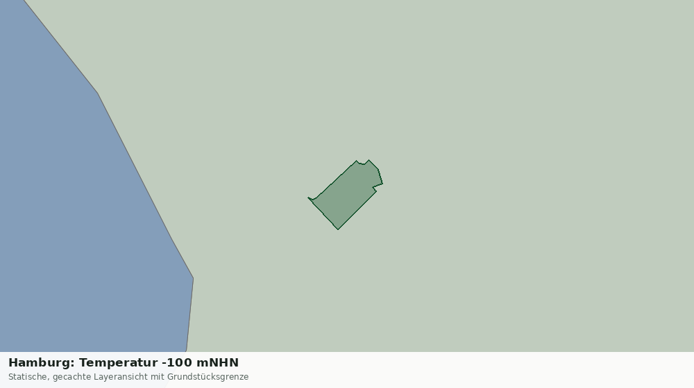 Statische Kartenansicht: Hamburg: Temperatur -100 mNHN