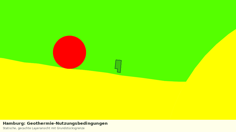 Statische Kartenansicht: Hamburg: Geothermie-Nutzungsbedingungen