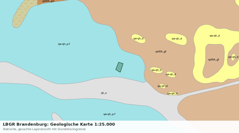 Statische Kartenansicht: LBGR Brandenburg: Geologische Karte 1:25.000