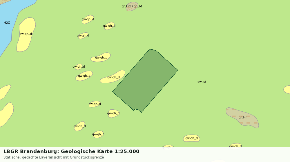 Statische Kartenansicht: LBGR Brandenburg: Geologische Karte 1:25.000