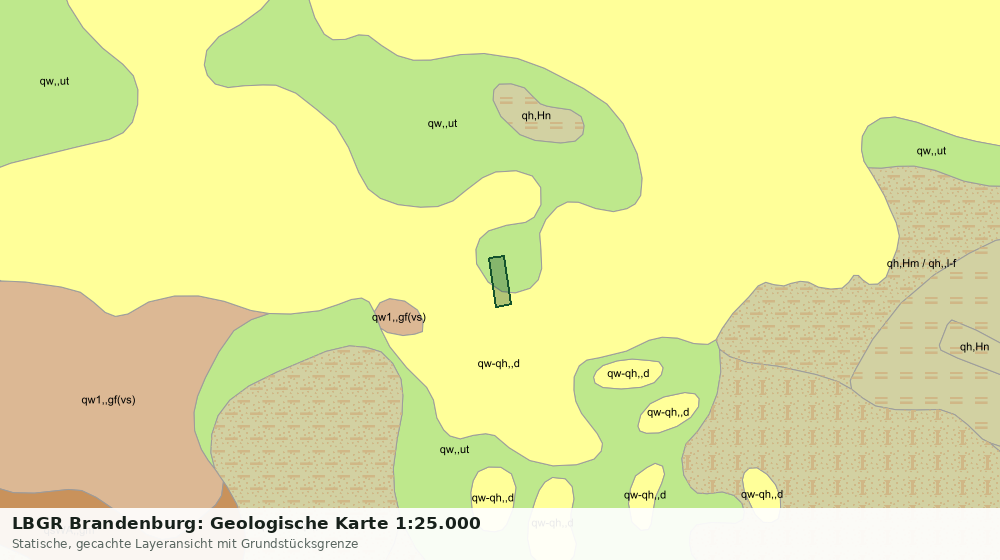 Statische Kartenansicht: LBGR Brandenburg: Geologische Karte 1:25.000