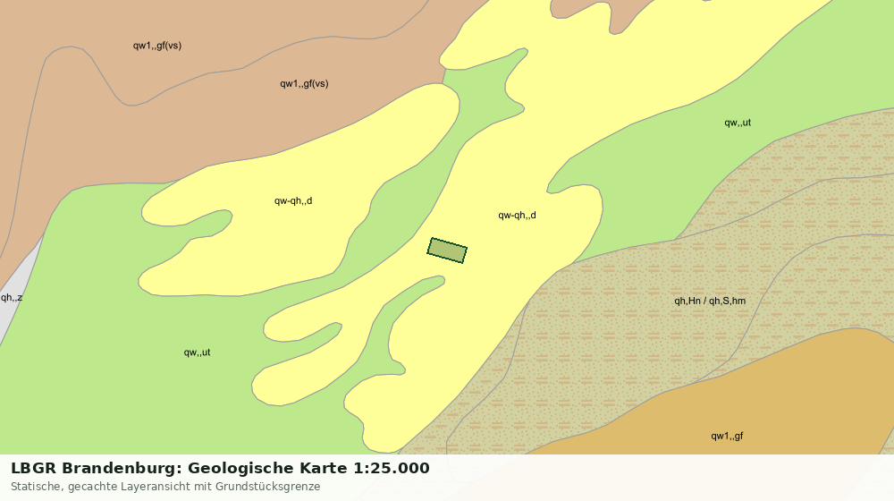 Statische Kartenansicht: LBGR Brandenburg: Geologische Karte 1:25.000