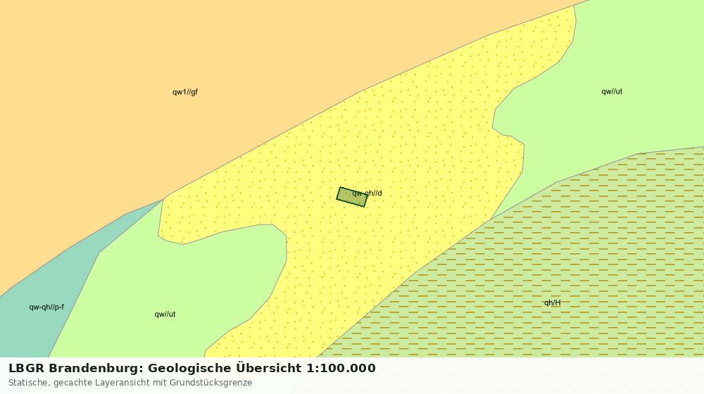 Statische Kartenansicht: LBGR Brandenburg: Geologische Übersicht 1:100.000