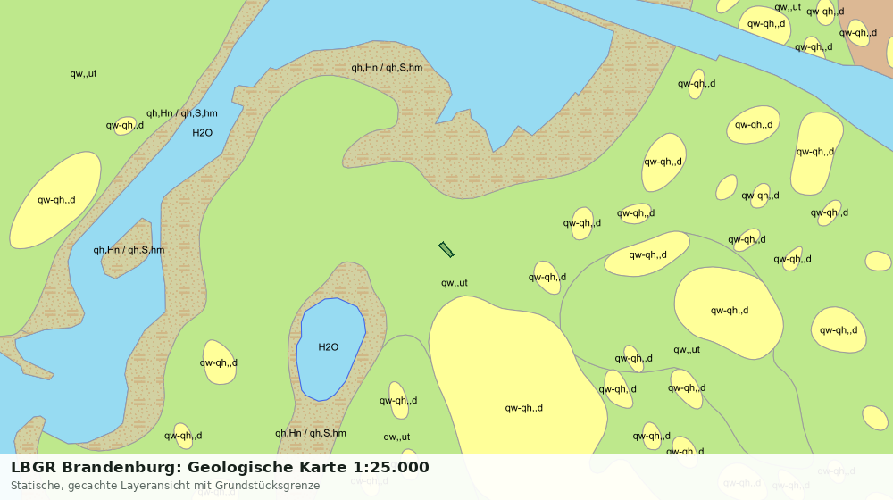 Statische Kartenansicht: LBGR Brandenburg: Geologische Karte 1:25.000