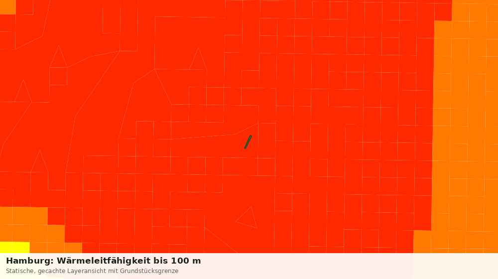 Statische Kartenansicht: Hamburg: Wärmeleitfähigkeit bis 100 m