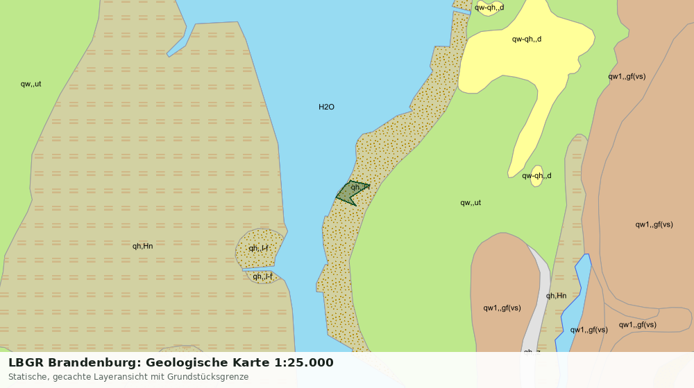 Statische Kartenansicht: LBGR Brandenburg: Geologische Karte 1:25.000
