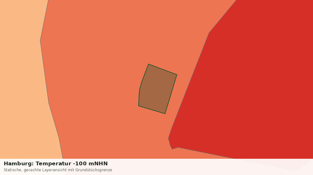 Statische Kartenansicht: Hamburg: Temperatur -100 mNHN