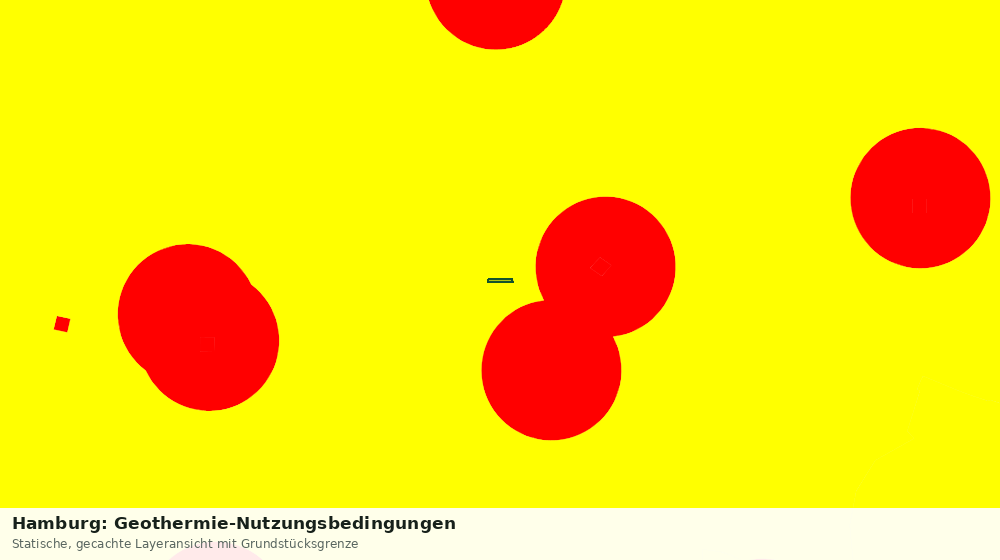 Statische Kartenansicht: Hamburg: Geothermie-Nutzungsbedingungen