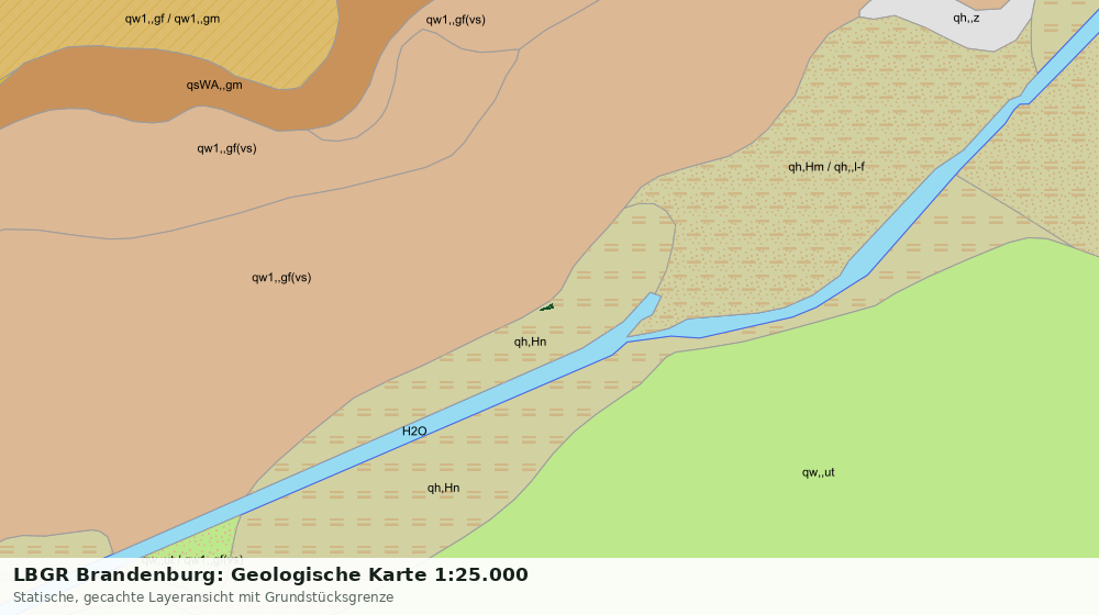 Statische Kartenansicht: LBGR Brandenburg: Geologische Karte 1:25.000